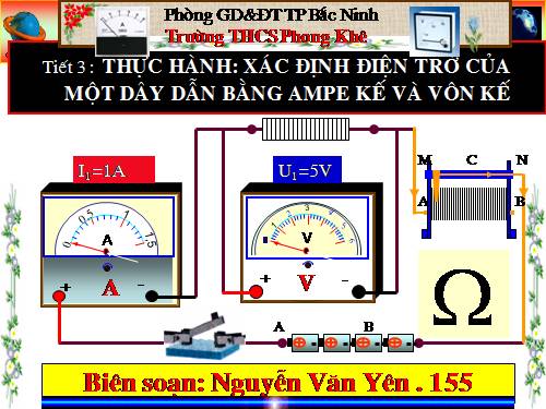 Bài 3. Thực hành: Xác định điện trở của một dây dẫn bằng ampe kế và vôn kế