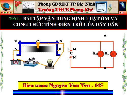 Bài 11. Bài tập vận dụng định luật Ôm và công thức tính điện trở của dây dẫn