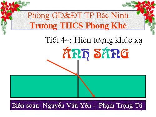 Bài 40. Hiện tượng khúc xạ ánh sáng