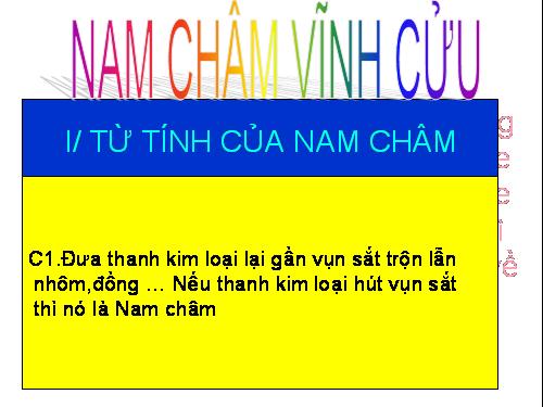 Bài 21. Nam châm vĩnh cửu