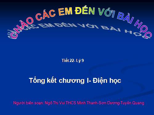 Bài 20. Tổng kết chương I: Điện học