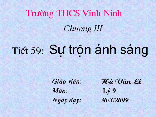 Bài 54. Sự trộn các ánh sáng màu