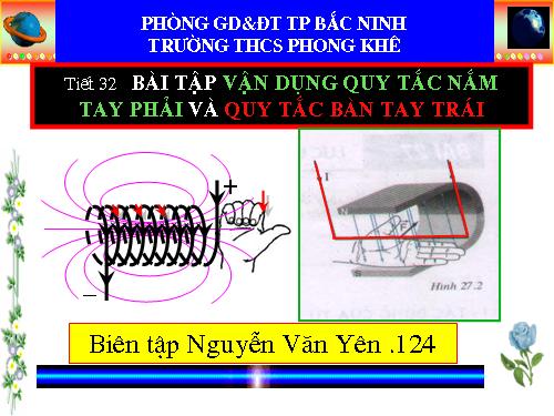 Bài 30. Bài tập vận dụng quy tắc nắm tay phải và quy tắc bàn tay trái