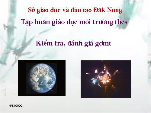 Kiểm tra đánh giá giáo dục môi trường