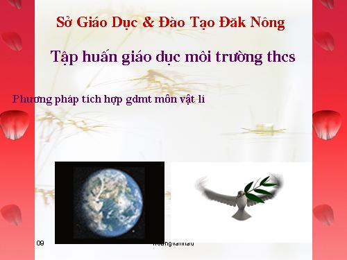 PP tích hợp giáo dục môi trường môn vật lí