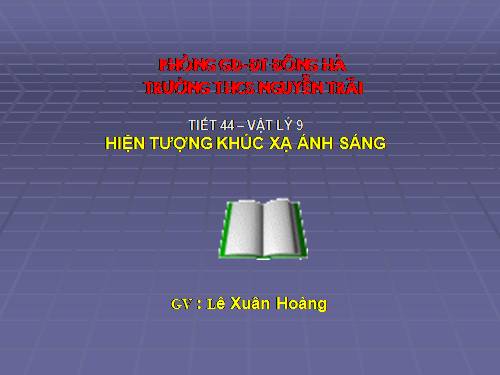 Bài 40. Hiện tượng khúc xạ ánh sáng