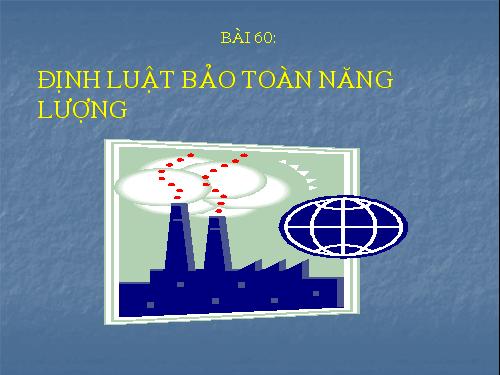 Bài 60. Định luật bảo toàn năng lượng