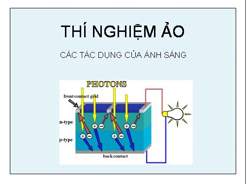 Bàl 56. Các tác dụng của ánh sáng