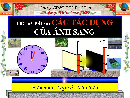 Bàl 56. Các tác dụng của ánh sáng