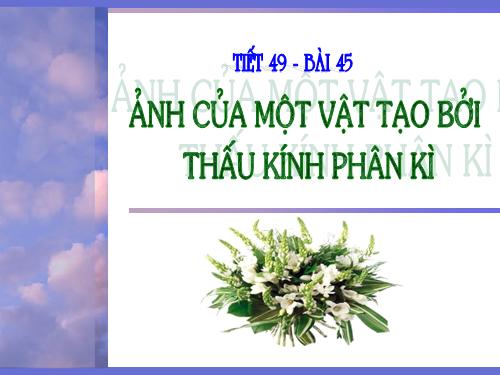 Bài 45. Ảnh của một vật tạo bởi thấu kính phân kì