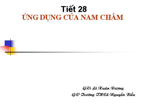 Bài 26. Ứng dụng của nam châm