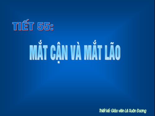 Bài 49. Mắt cận và mắt lão