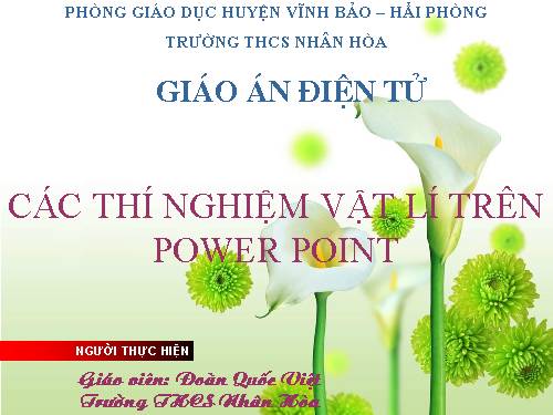 Thí nghiệm Vật Lý trên Power point