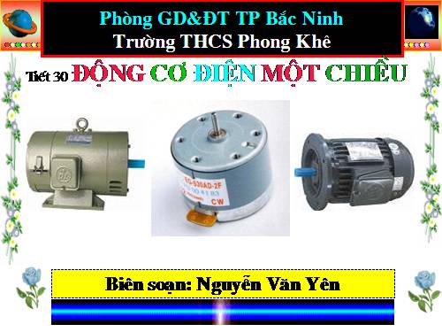 Bài 28. Động cơ điện một chiều