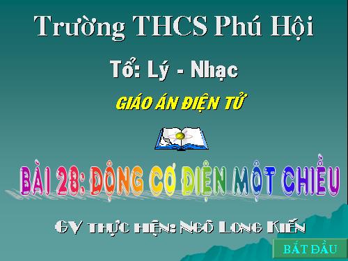 Bài 28. Động cơ điện một chiều