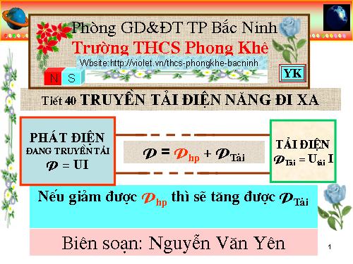 Bài 36. Truyền tải điện năng đi xa