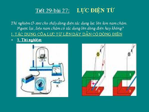 Bài 27. Lực điện từ