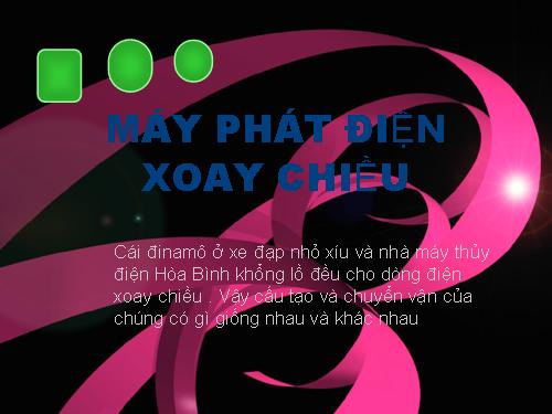 Bài 34. Máy phát điện xoay chiều