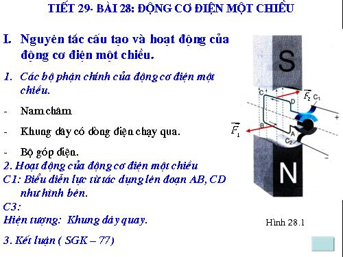 Bài 28. Động cơ điện một chiều