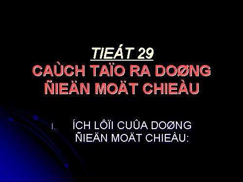 Bài 28. Động cơ điện một chiều