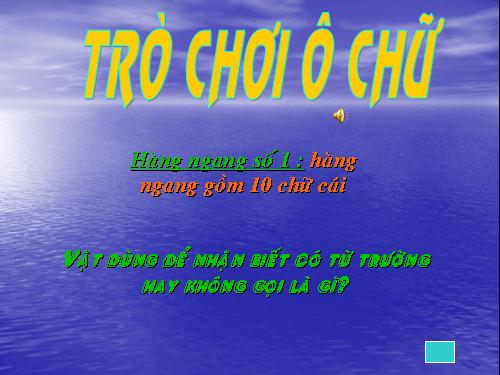 Tác dụng từ của dòng điện - Từ trường