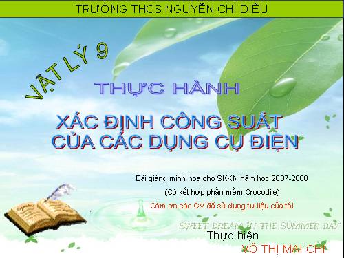 Bài 15. Thực hành: Xác định công suất của các dụng cụ điện