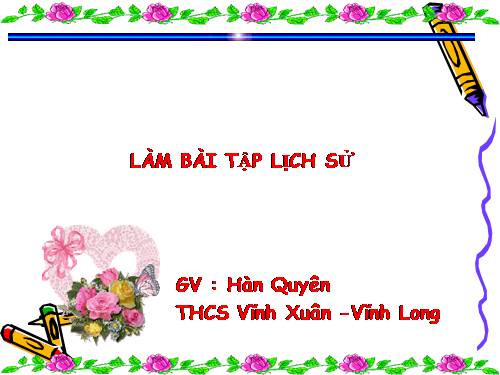 tiết 29. Làm bài tâpk lịch sử