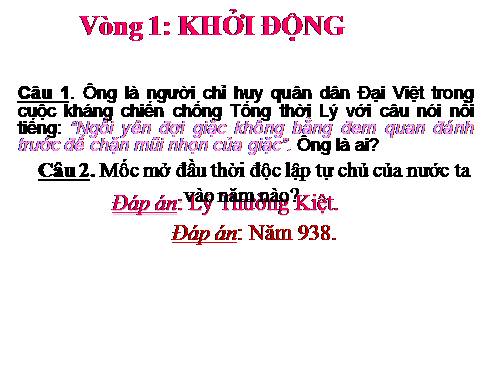 CÂU HỎI LS