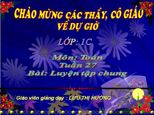 Toán:Tuần 27 :luyện tập chung