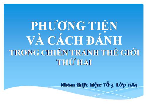 Chiến tranh TG thứ hai