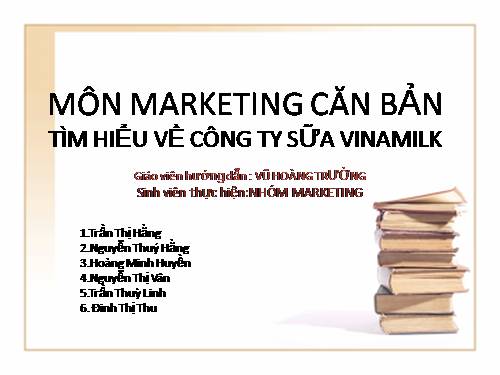công ty vinamilk (marketing căn bản)