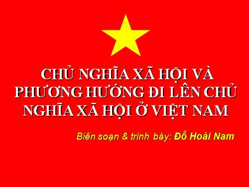 Bài giảng về Chủ nghĩa Xã hội