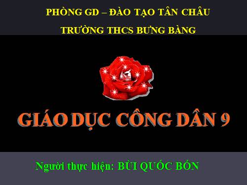 GDCD lớp 9 đạt giải tại hội thi UDCNTT năm 2012