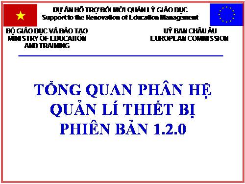 Tổng quan về quản lý thiết bị trong VEMIS