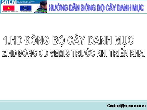 Hướng dẫn đồng bộ cây danh mục V.EMIS