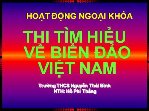 Thi Tìm Hiểu Biển Đảo