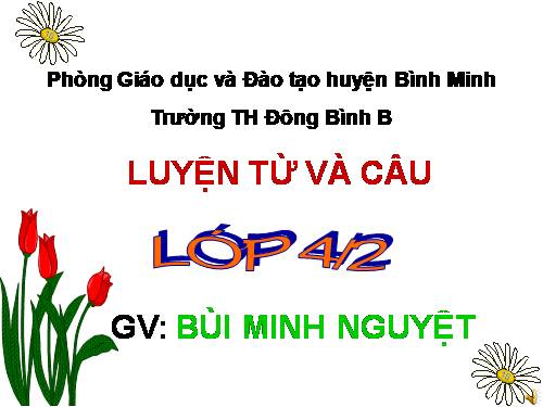 LTVC lớp 4 tuần 17 tiết 33