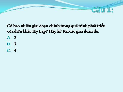 câu hỏi nghệ thuật Hy Lạp