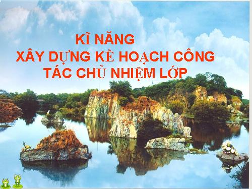 Xây dựng kế hoạch chủ nhiệm