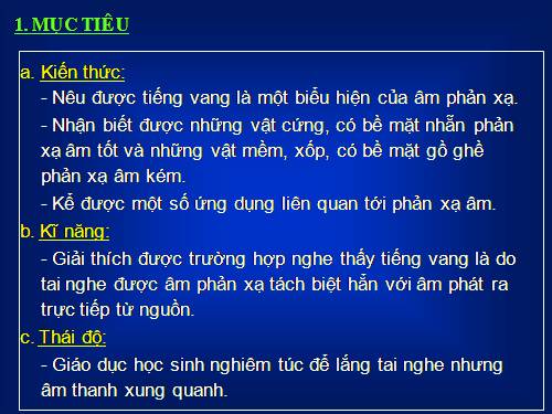 Bài 14-Phản xạ âm-Tiếng vang