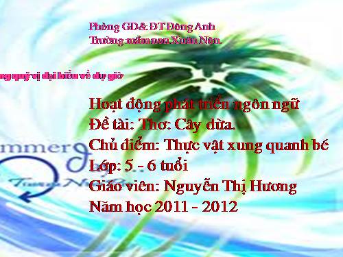 thơ cây dừa