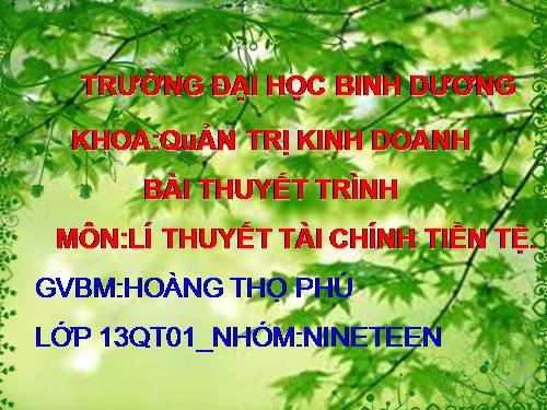 tai chinh tien te