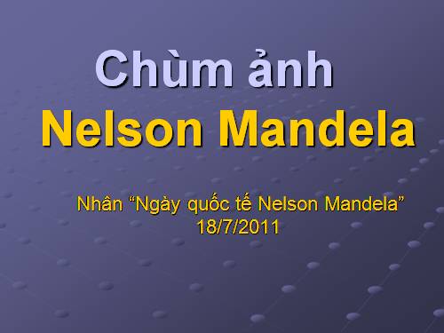 Chùm ảnh vè Nelson Mandela