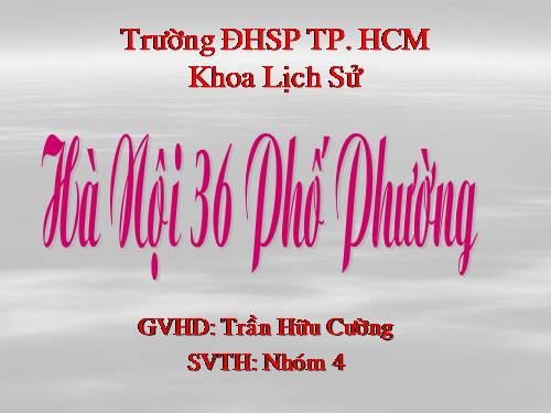 Hà Nội 36 phố phường