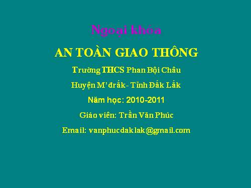 Ngoai khoa ve an toan giao thong