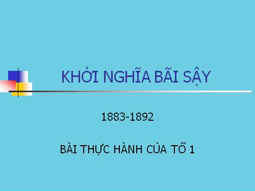 khởi nghĩa bãi sậy