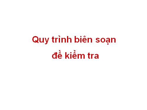 tập huấn ra đề KT theo ma trận