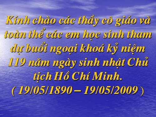 Ngoại khóa kỷ niệm 19/5/2009