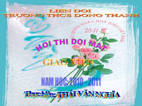 Thi " DOI MAT" mừng 20 /11 ( tham khảo )