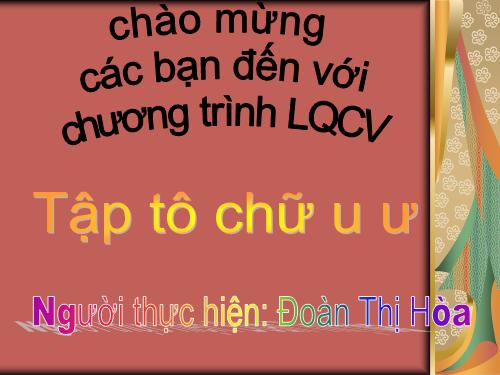 lam quen chu viet u u